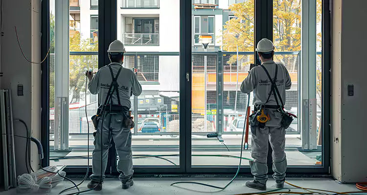 Patio Door Glass Replacement with Built-In Blinds in Lake Magdalene, FL